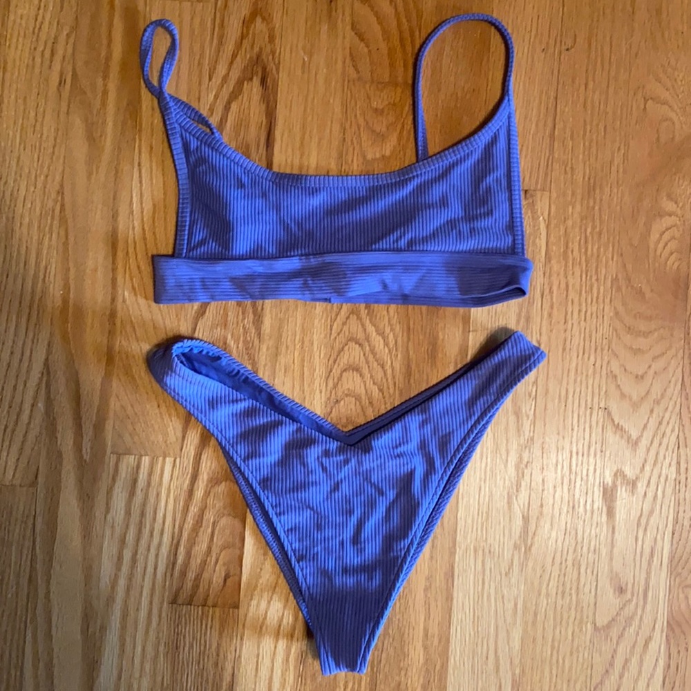Gavin ribbed scooped top and Enzo ribbed bottoms